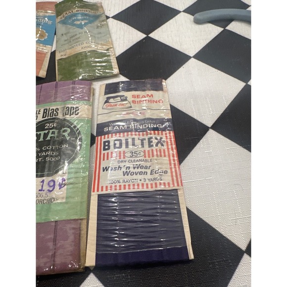 Vintage Seam Binding Bias Tape Wrights Boilex Star NOS Sewing Craft Supplies - Picture 2 of 4